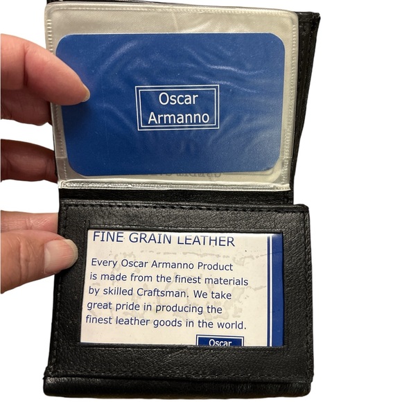 OSCAR ARMANNO MEN'S
BLACK (Smooth)
GENUINE LEATHER
TRI-FOLD WALLET. - Picture 3 of 5